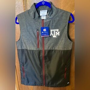NWT-Champion Tx A&M Gray/Black Vest, Size Small, Unisex